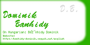 dominik banhidy business card